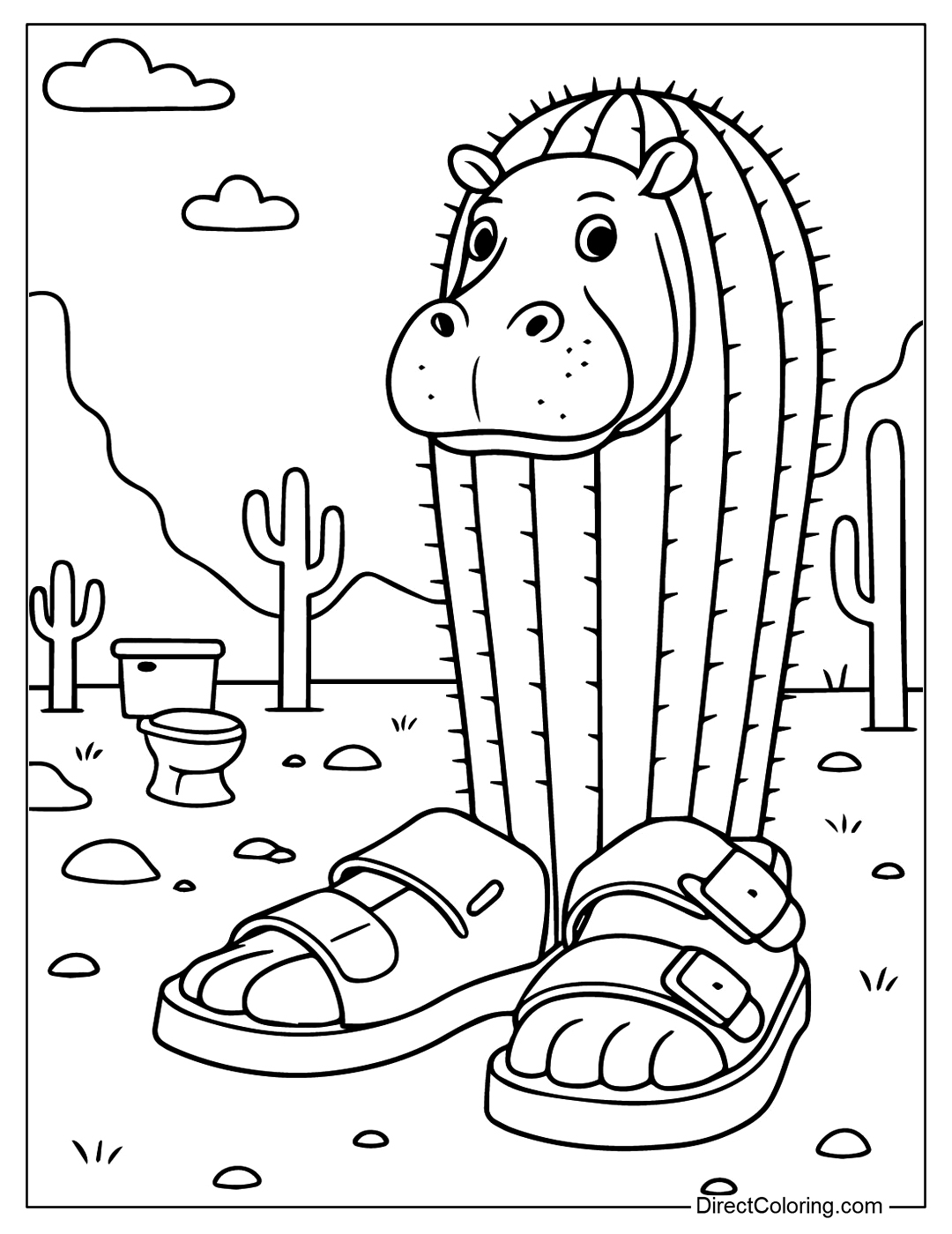 Il Cacto Hipopotamo Coloring Page
